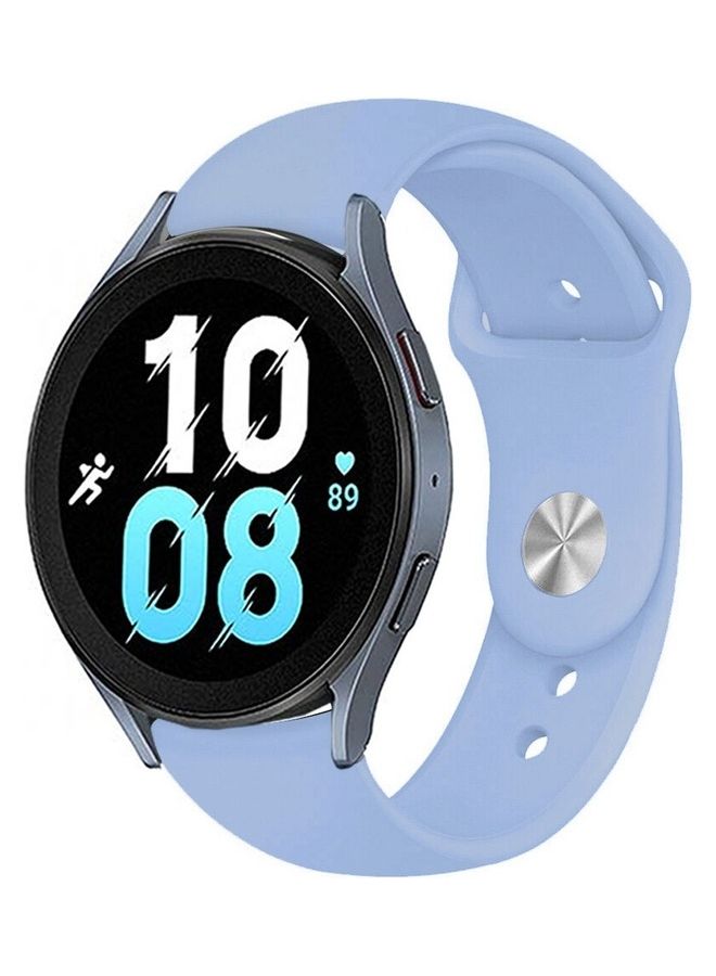 NIBEMINENT Samsung Galaxy Watch 5 / Pro Band Silicone Replacement Strap 20mm Compatible with Watch5 (44mm/40mm) (45mm) Light Blue - Image 1
