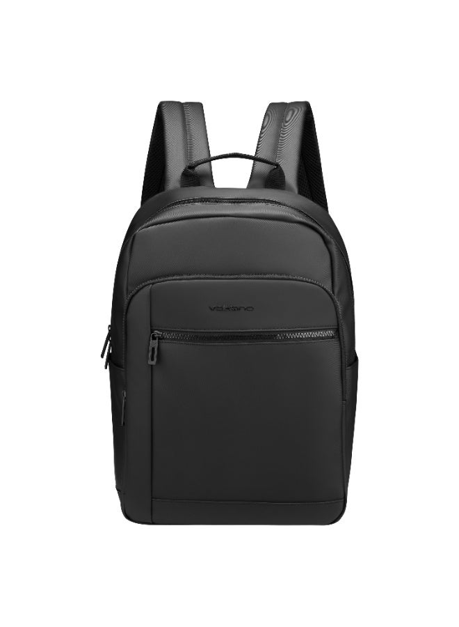 Volkano Mason 14.1" Laptop Backpack Water-Resistant Durable Travel School Work Black - Image 1