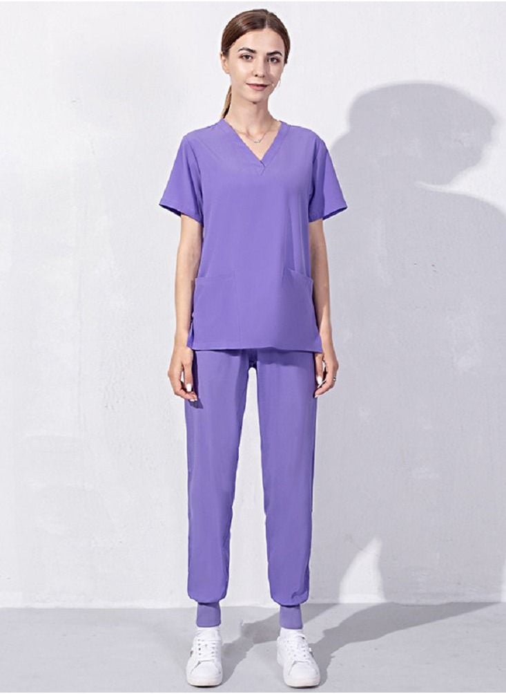 Gasin Medical scrubs, women's medical scrubs, purple medical uniforms, medical scrub sets  - Image 1