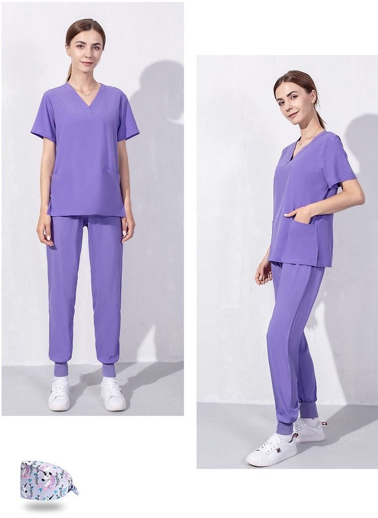 Gasin Medical scrubs, women's medical scrubs, purple medical uniforms, medical scrub sets  - Image 2