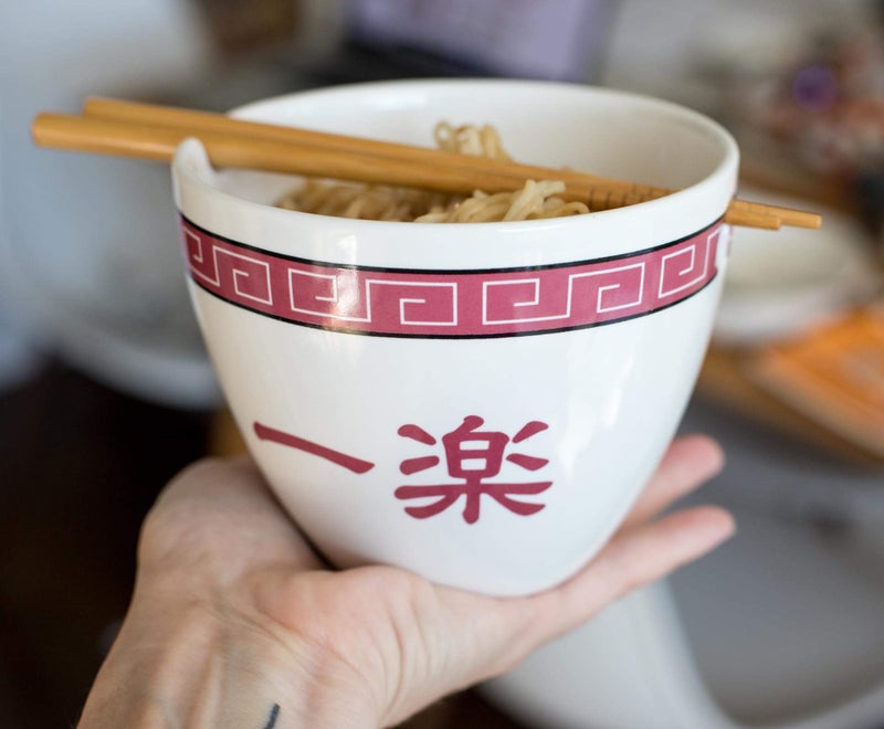 JUST FUNKY Naruto "Ichiraku Ramen Japanese Ceramic Dish Set | 16-Ounce Ramen Bowl and Chopsticks Set - Image 3