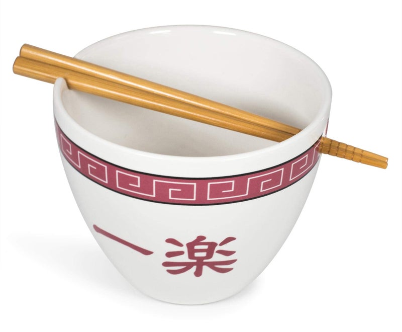 JUST FUNKY Naruto "Ichiraku Ramen Japanese Ceramic Dish Set | 16-Ounce Ramen Bowl and Chopsticks Set - Image 2