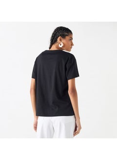 Lee Cooper Lee Cooper Slogan Print Printed Short Sleeves T-shirt with Crew Neck  - Image 3