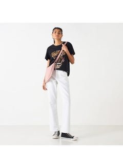 Lee Cooper Lee Cooper Slogan Print Printed Short Sleeves T-shirt with Crew Neck  - Image 2