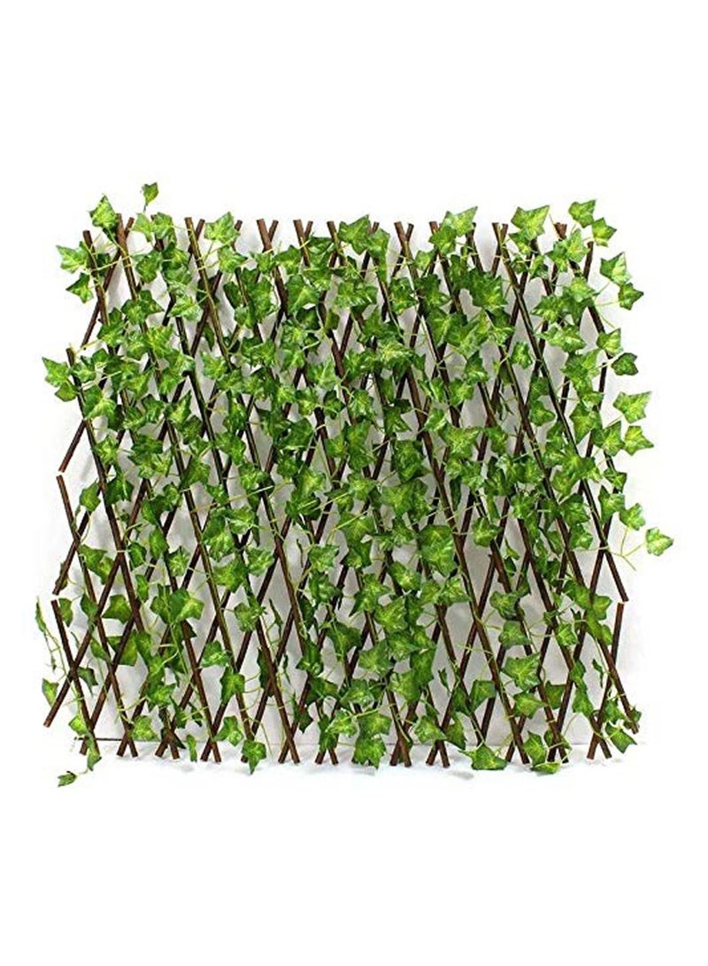 LINGWEI Bamboo Garden Fence with Artificial Leaf Green Fence 5pcs - Image 5