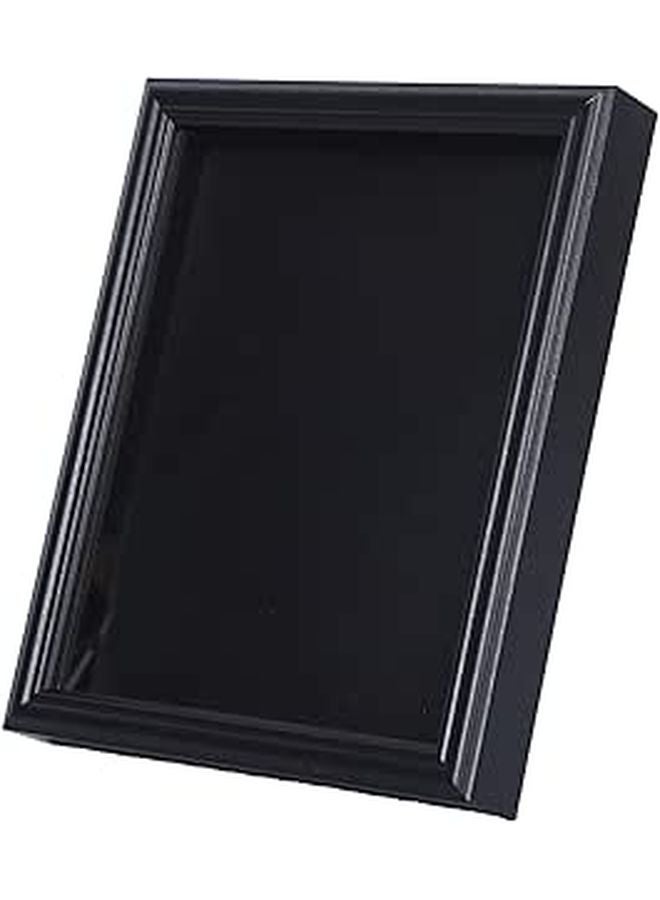 10 Inch Black Wood Memorial Flag Shadow Box Wall Mounted Display Case - Image 1