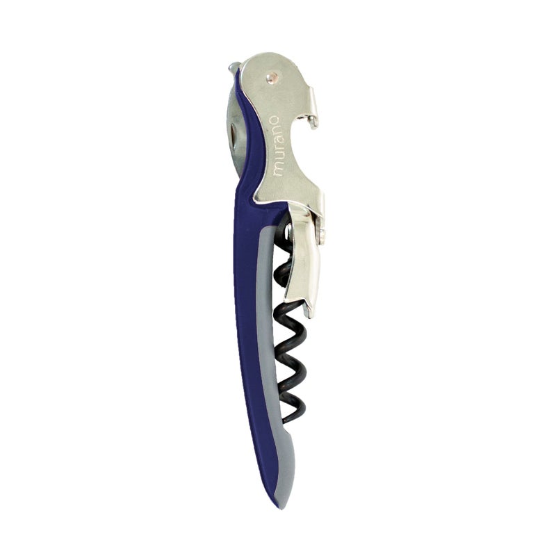 Franmara SoftTouch Murano TwoStep Waiter Corkscrew with Nonstick Spiral Blue