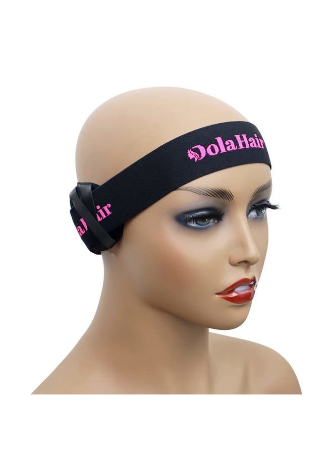 Dolahair Lace Melting Band, 4PCS Elastic Wig Bands for Wig Edges, Hot Pink  - Image 3