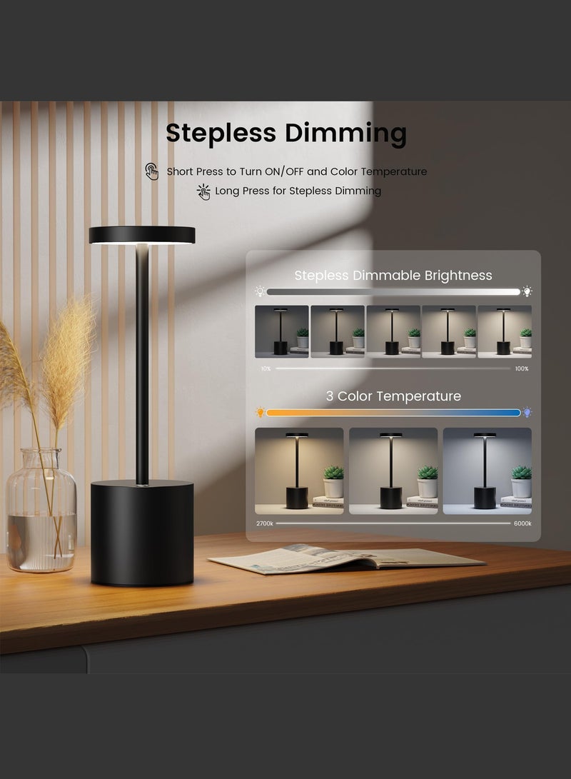 WEMART Night Light, Portable LED Dedside Lamp,Fast-Rechargeable Wireless Bedroom Lamp, Sleep Lamp, 3 Color Temperatures, Can Be Adjusted According To Sleep Conditions, Suitable For Bedroom Office - Image 3