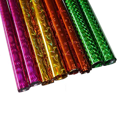 Ditya Crafts Plastic Holographic Metallic Colour Paper Wrapping Sheets for Gifts (24x17-inch) 50-Sheets (Multicolour) - Image 2