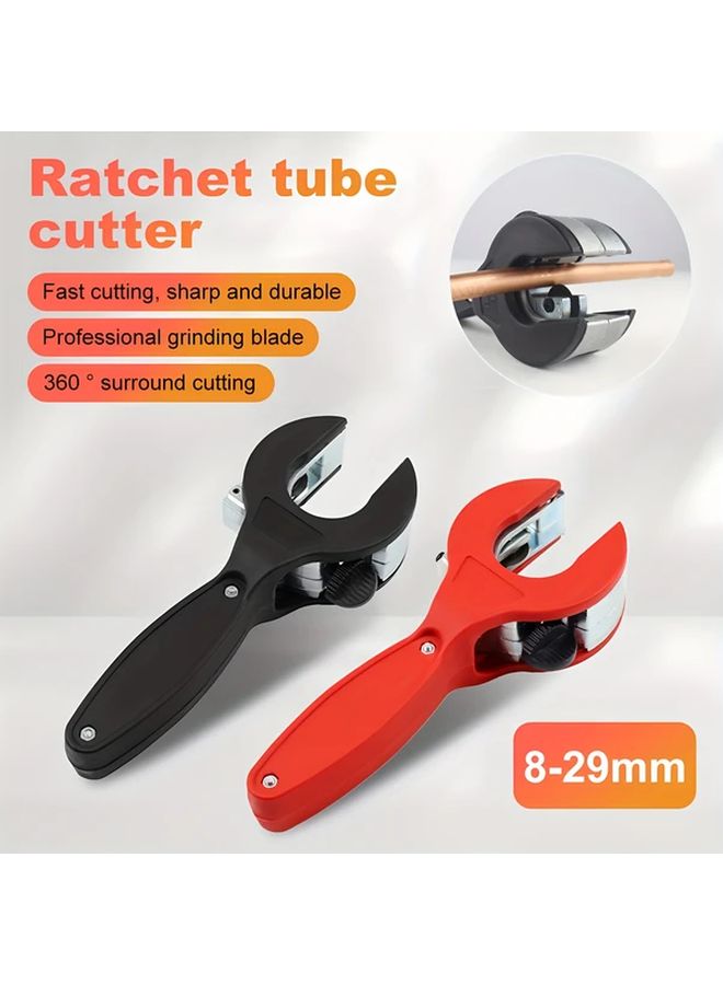 Black Ratchet Pipe Cutter 8 29mm Adjustable for Copper PVC Soft Metal - Image 2
