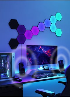 Nanoleaf إصدار محدود من أشكال السداسيات السوداء للغاية - حزمة توسعة مكونة من 3 ألواح - إضاءة LED ذكية تعمل بالواي فاي مع جهاز عرض موسيقى، ديكور حائط، للاستخدام في المنزل أو المكتب، أكثر من 16 مليون لون، استهلاك منخفض للطاقة | مصابيح ألعاب - أسود  - Image 4