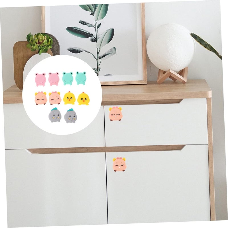 klarako 10pcs Protection Home Bumpers Furniture for Cushions Doors Toilet Protectors Pads Shield Protector Knobs Self Pattern Cabinet Animal Knob Cushion Guard Refrigerator Handle - Image 4