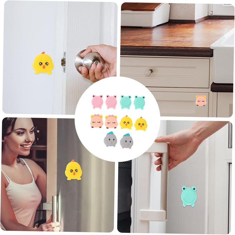 klarako 10pcs Protection Home Bumpers Furniture for Cushions Doors Toilet Protectors Pads Shield Protector Knobs Self Pattern Cabinet Animal Knob Cushion Guard Refrigerator Handle - Image 3