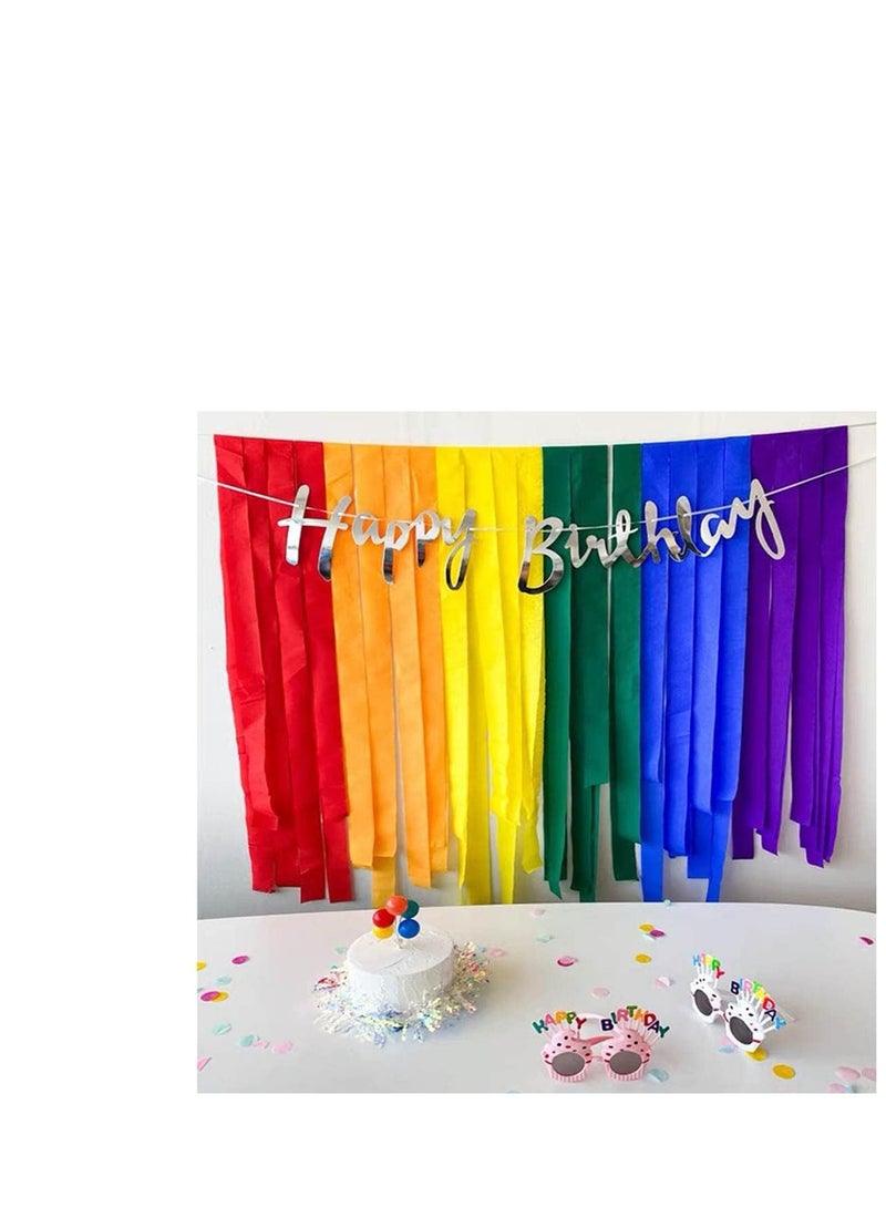 Flamingo 6 Rolls Colourful Crepe Paper(4.5CMx25M) Rainbow Crepe Streamers for Party Decorations(Orange,Blue,Green,Purple,Red,Yellow) - Image 5