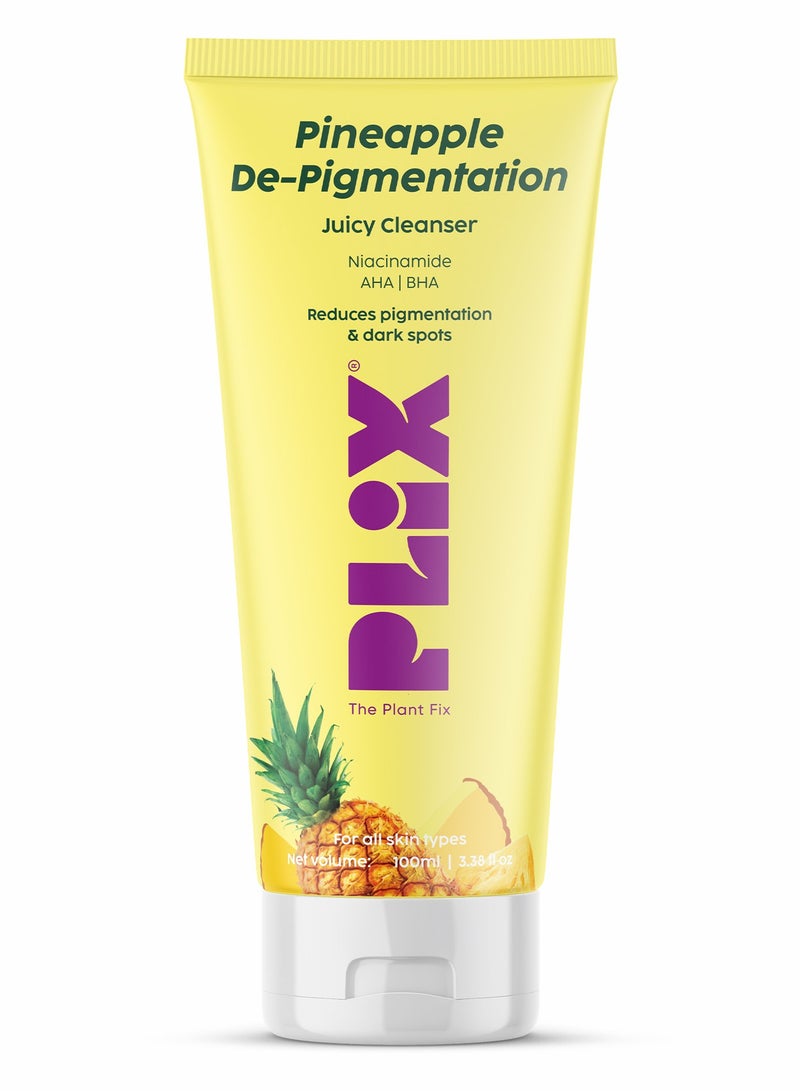 PLIX THE PLANT FIX Pineapple Face Wash with Niacinamide, Targets Pigmentation & Dark Spots for All Skin Types, 100 ml - Image 1