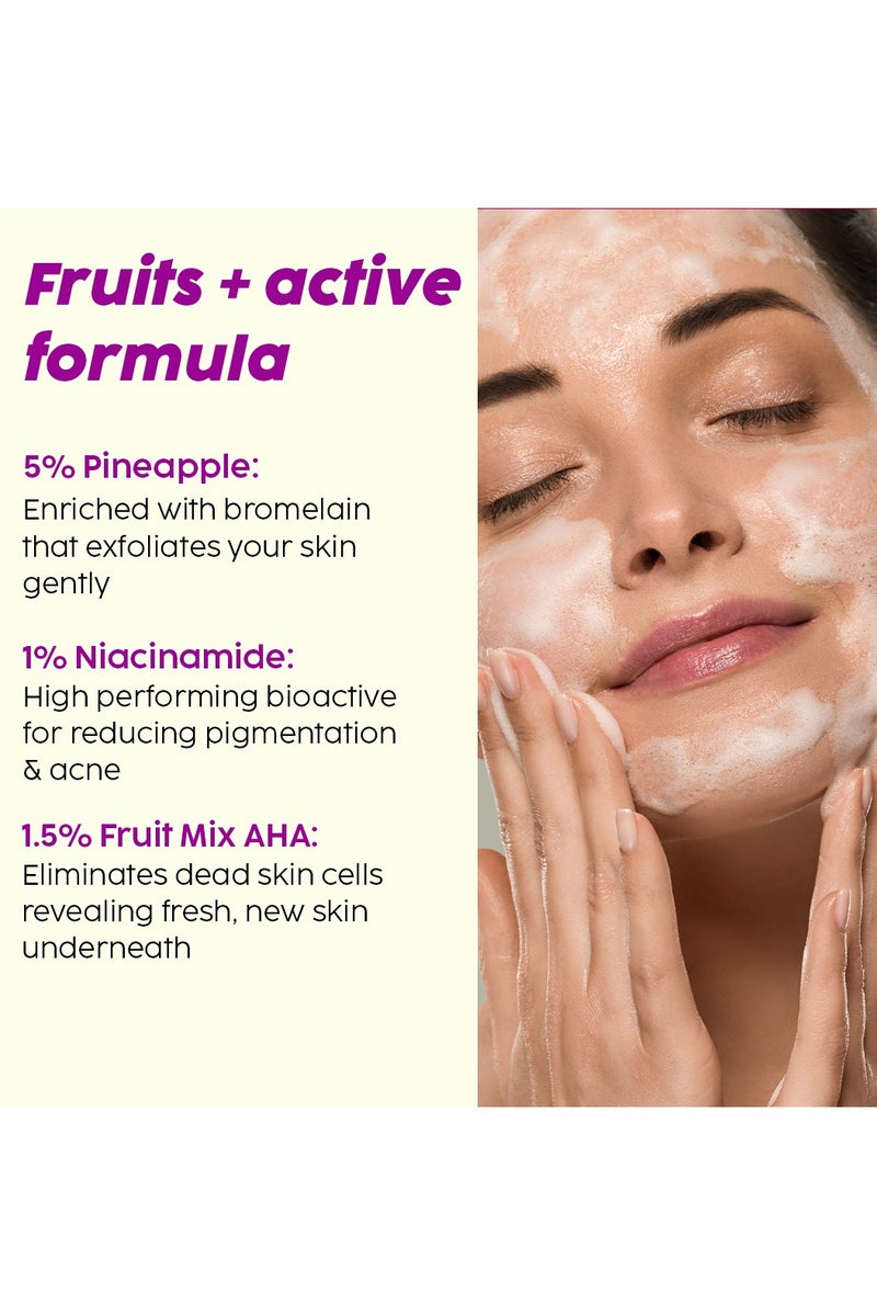 PLIX THE PLANT FIX Pineapple Face Wash with Niacinamide, Targets Pigmentation & Dark Spots for All Skin Types, 100 ml - Image 2