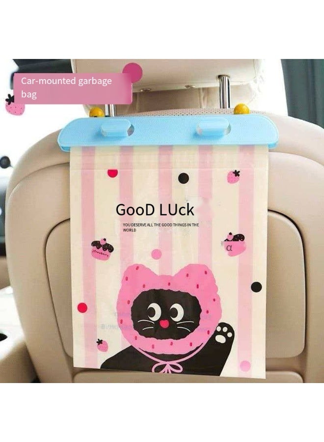 20Pcs Car Cartoon Garbage Bags, Seat Back Hanging Car Trash Bags, Thick Leak-Proof Disposable Car Cleaning Bags - Image 4