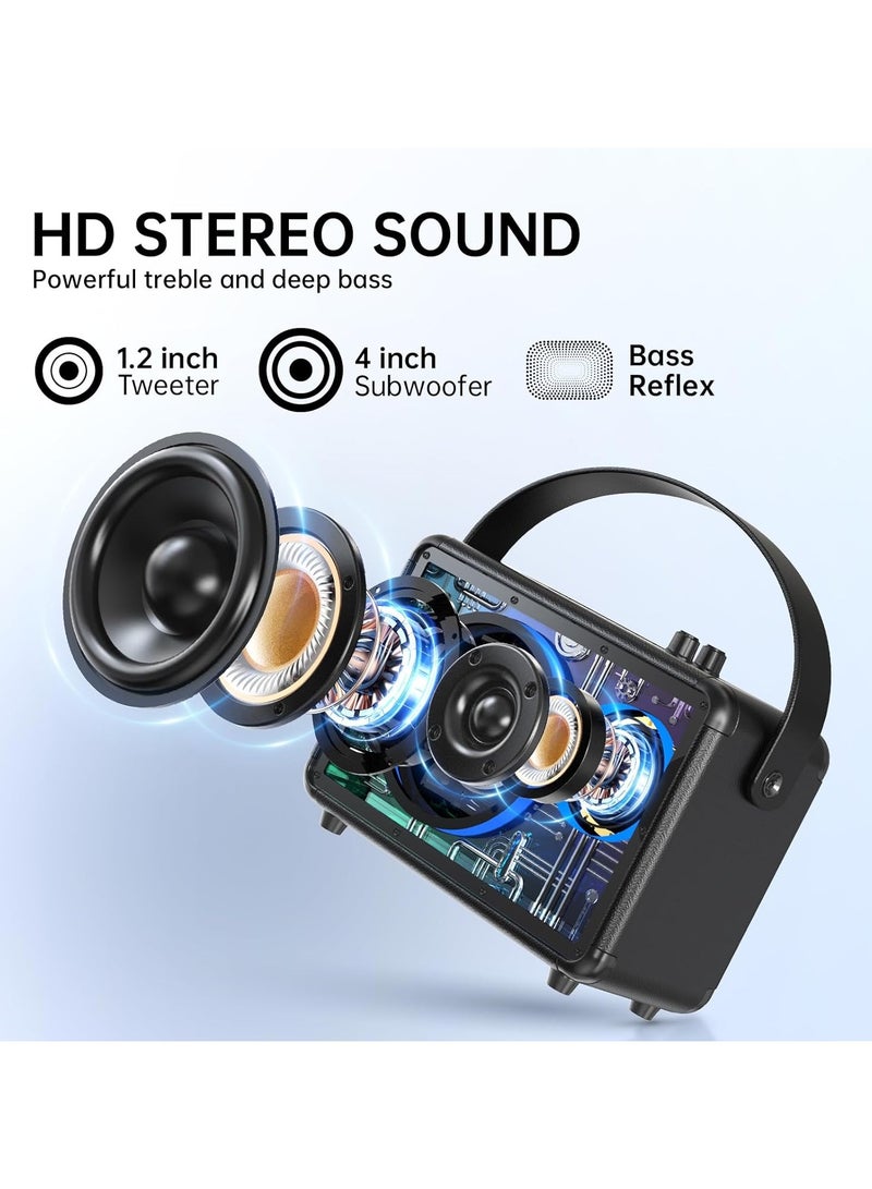 Karaoke Machine with 2 UHF Wireless Microphones, Fully Equipped Bluetooth Port, Ideal for Adults and Kids  - Image 5