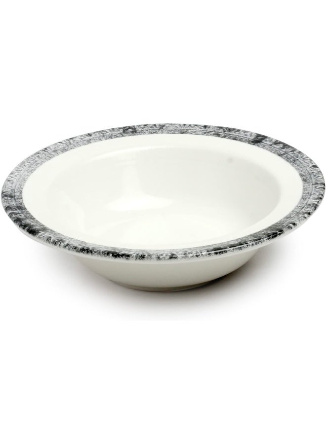 EDESSA Ginko Porcelain Ceramic Round Bowl - 20Cm - Versatile And Stylish Bowl For Serving - Image 3