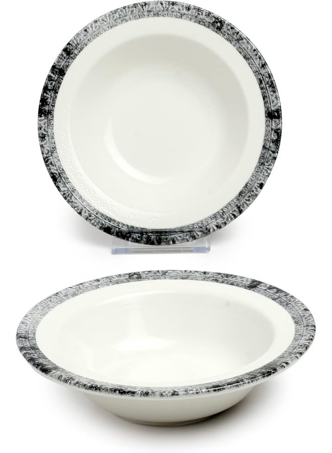 EDESSA Ginko Porcelain Ceramic Round Bowl - 20Cm - Versatile And Stylish Bowl For Serving - Image 2