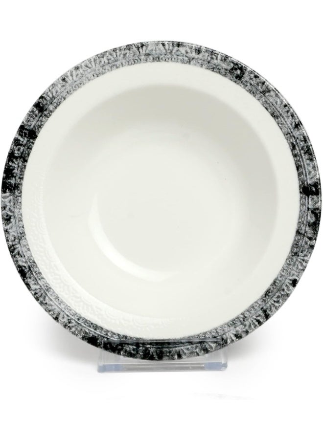 EDESSA Ginko Porcelain Ceramic Round Bowl - 20Cm - Versatile And Stylish Bowl For Serving - Image 1