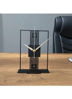 Hometrix Hometrix 20 CM Metal Office Tabletop Clock Bookshelf Metal Clock Business Office Decor Modern Home Decor Above Desk Clock Silent Unique Metal Clock  - Image 1