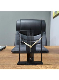 Hometrix Hometrix 20 CM Metal Office Tabletop Clock Bookshelf Metal Clock Business Office Decor Modern Home Decor Above Desk Clock Silent Unique Metal Clock  - Image 5