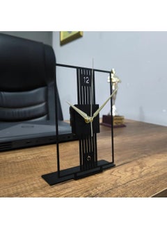 Hometrix Hometrix 20 CM Metal Office Tabletop Clock Bookshelf Metal Clock Business Office Decor Modern Home Decor Above Desk Clock Silent Unique Metal Clock  - Image 4