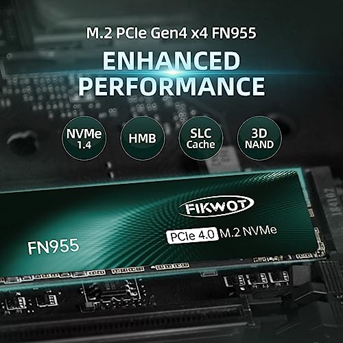 Fikwot FN955 4TB NVMe SSD M.2 2280 PCIe Gen4x4, Up to 7300MB/s, 3D NAND TLC Flash Internal Solid State Drive, Configure SLC Cache, Storage and Memory Expansion for PS5 Laptop Desktop - Image 4