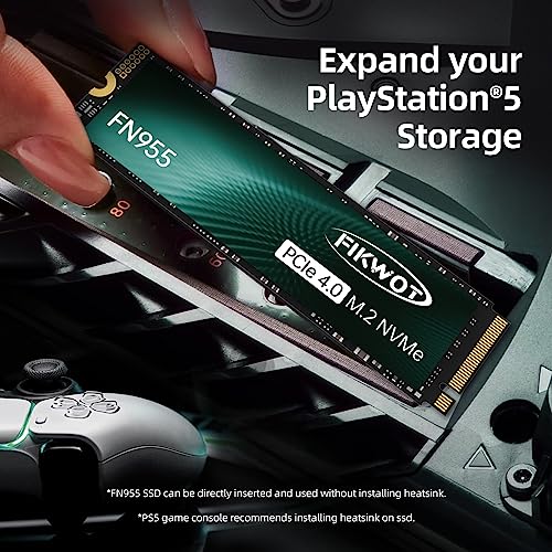 Fikwot FN955 4TB NVMe SSD M.2 2280 PCIe Gen4x4, Up to 7300MB/s, 3D NAND TLC Flash Internal Solid State Drive, Configure SLC Cache, Storage and Memory Expansion for PS5 Laptop Desktop - Image 3