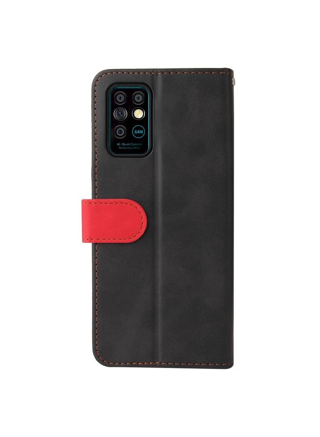 The Bros Phone Case For Infinix Note 8 Business Stitching-Color Horizontal Flip PU Leather Phone Case with Holder & Card Slots & Photo Frame  - Image 3