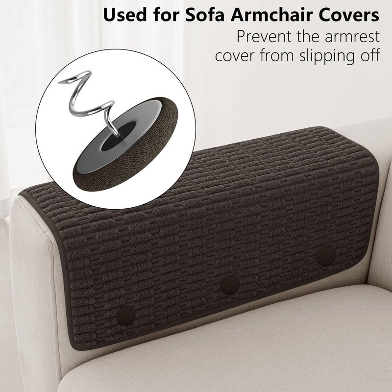 AHAILUOO Fabric Covered Twist Pins for Upholstery, 8 Colors, Button Pins for Sofa, Bed Skirts, Slipcovers (12 Dark Brown) - Image 5