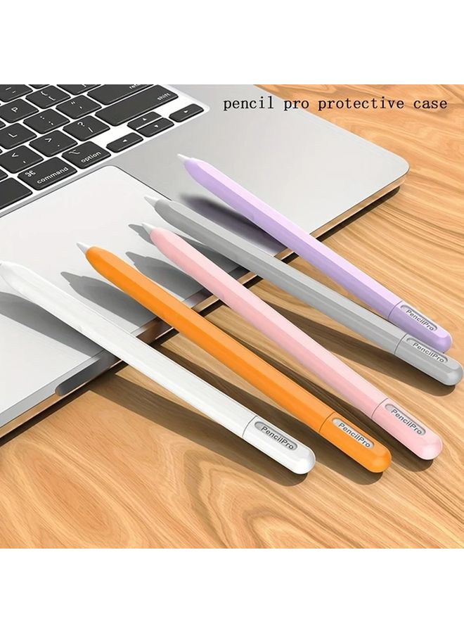 Orange Red Waterproof Silicone Case For Apple Pencil Pro Shockproof Anti Slip Protective Cover - Image 2