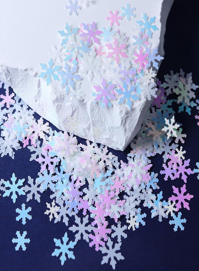 Jacnkb 6 Grids White Snowflake Nail Art Sequins Christmas Snowflake Nail Glitter Flakes 3D Holographic Laser Nail Glitters Winter Nail Art Supplies Decorations Christmas Nails Decals Stickers for Women - Image 5