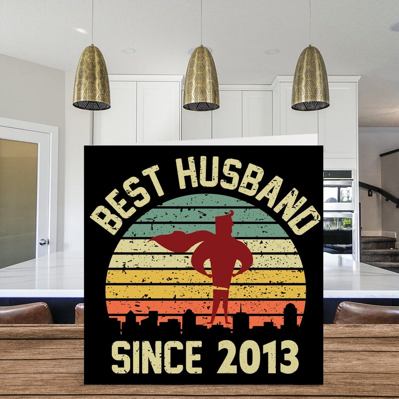 Stuff4 12th Anniversary Card for Husband from Wife - Best Husband Since 2013 - I Love You Gifts  Happy 12th Wedding Anniversary Cards for Partner  5.7 x 5.7 Inch Greeting Cards for Twelfth Anniversaries - Image 3