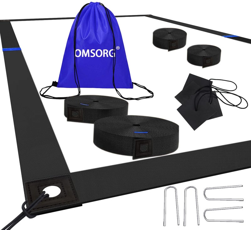 OMSORG 2 in 1 Beach Volleyball Lines, Heavy Duty Volleyball Boundary Lines with Reinforced Corners, Beach Volleyball Lines for Sand Backyard 2 inch, Official Size 26.3' X 52.6' - Image 1
