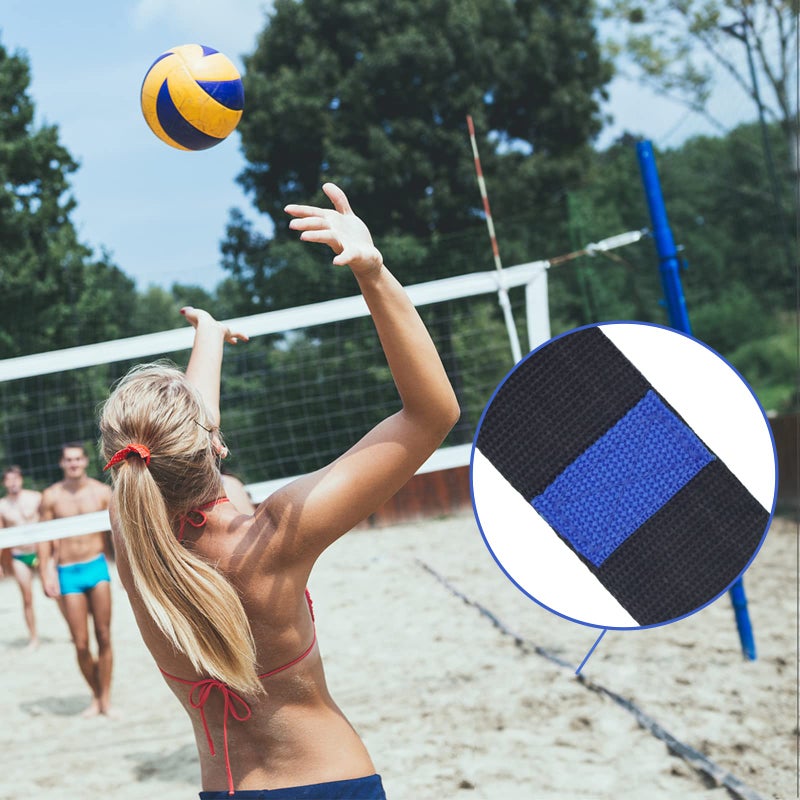 OMSORG 2 in 1 Beach Volleyball Lines, Heavy Duty Volleyball Boundary Lines with Reinforced Corners, Beach Volleyball Lines for Sand Backyard 2 inch, Official Size 26.3' X 52.6' - Image 4