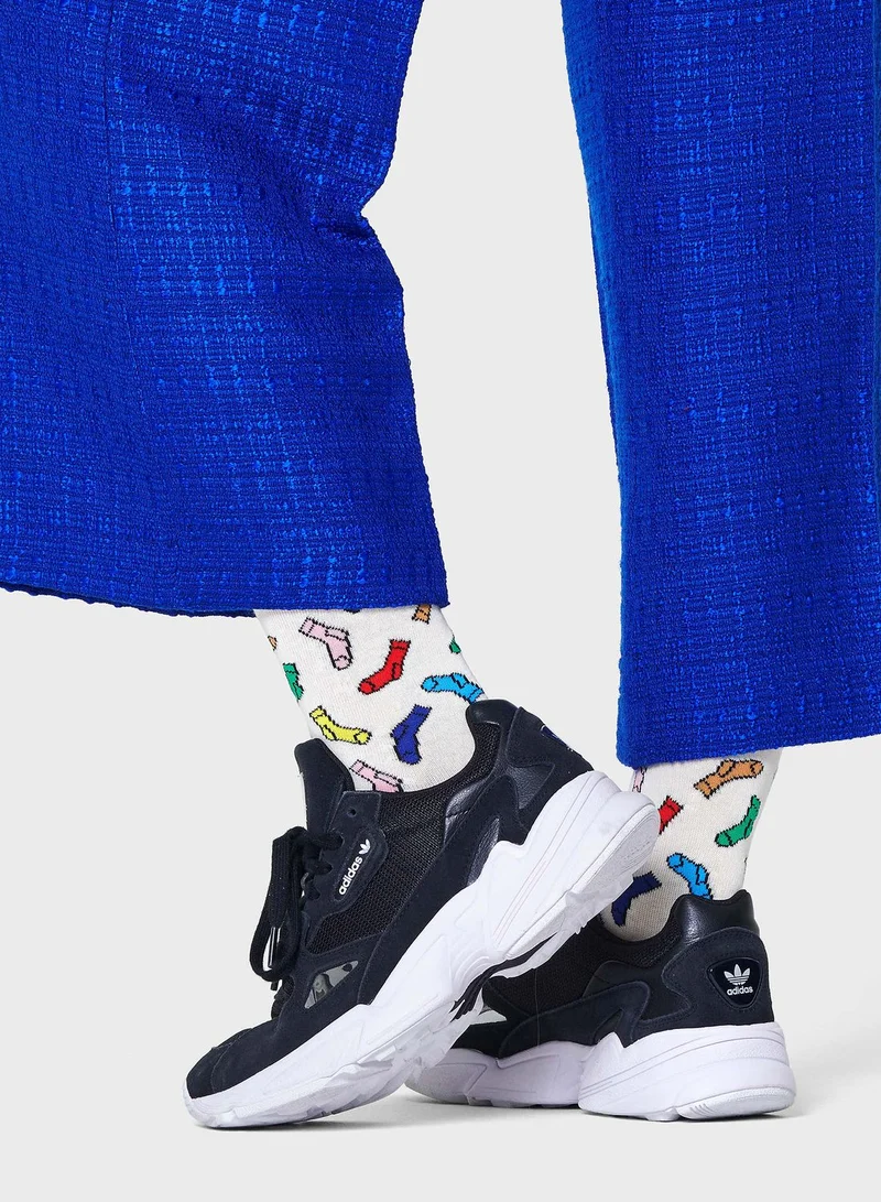 Happy Socks Embroidered Crew Sock