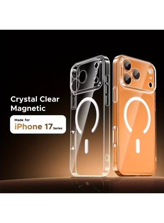 مجموعة حماية كاملة 3 في 1 لهاتف iPhone 17 Pro - تتضمن غطاء MagSafe المغناطيسي الشفاف، وواقي شاشة للخصوصية، وواقيات عدسة الكاميرا المعدنية - إصدار نحاسي فاخر - Image 2