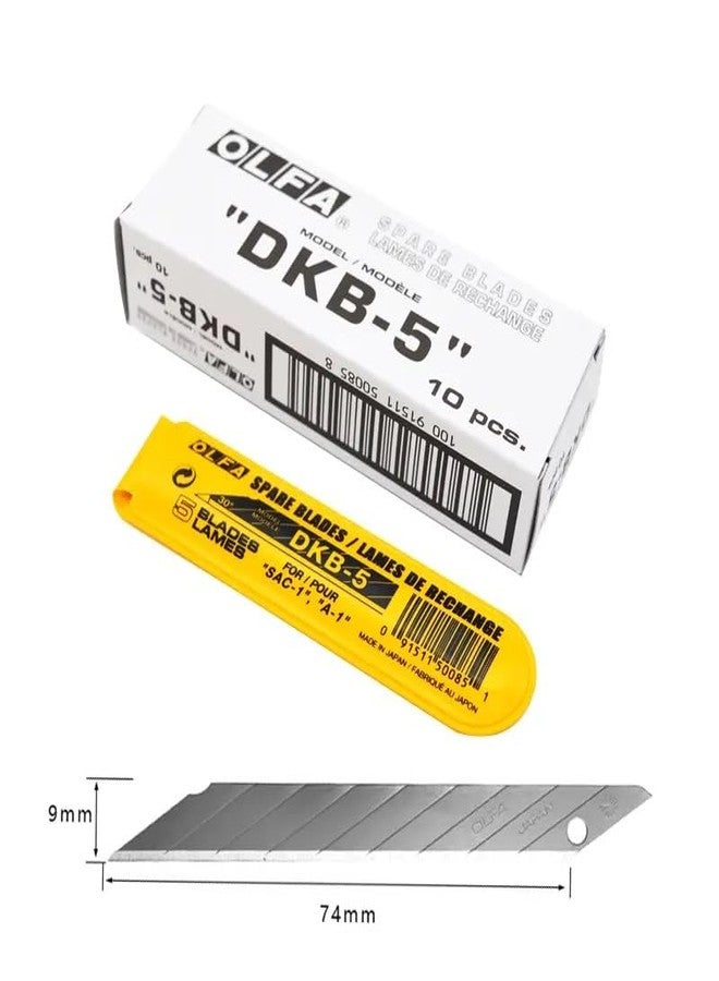 OLFA DKB-5 30-degree sharp angle art blade wallpaper/car film blade 50 pieces, Made in Japan, Silver - Image 2