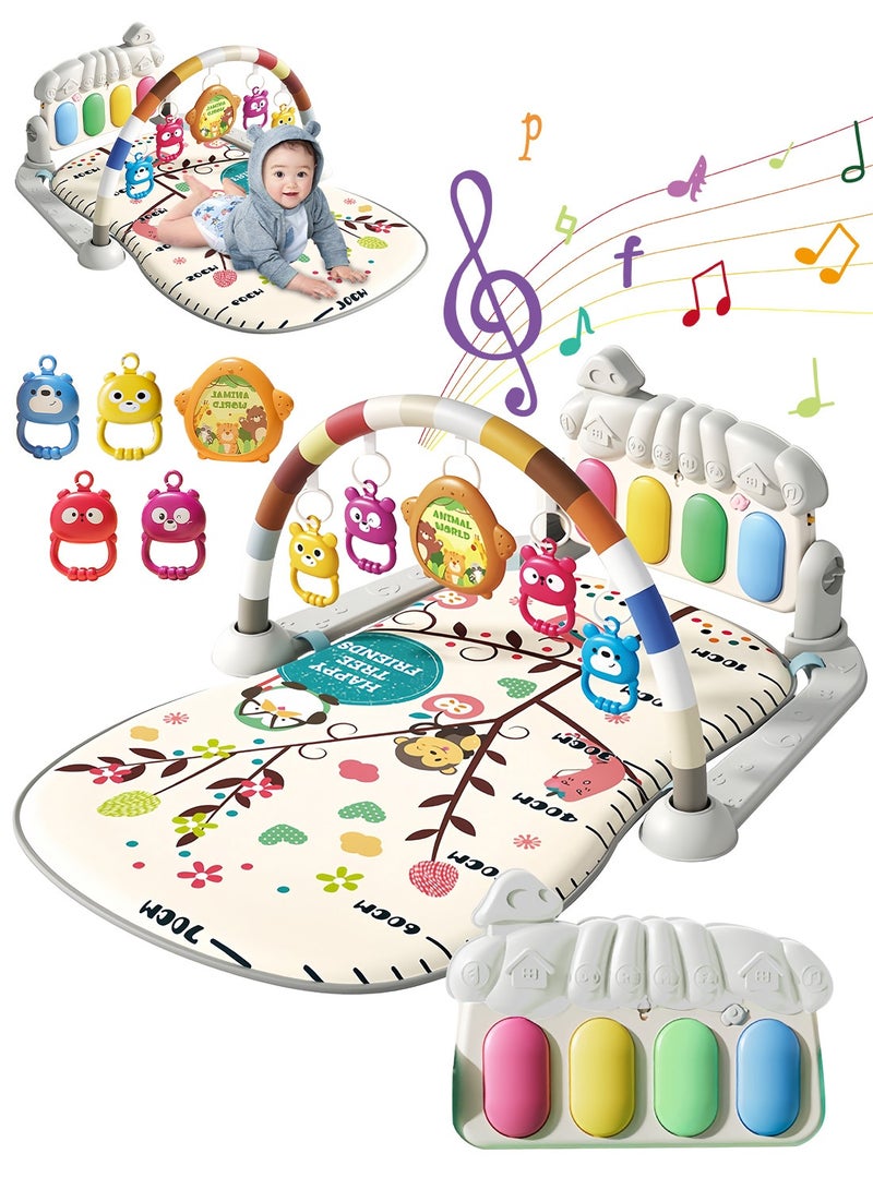 MaBaby Baby Play Mat Activity Gym, Musical Activity Center, Kick and Play Piano Gym, Tummy Time Mats for Newborn Babies Infants Toddlers Boys Girls - Image 1
