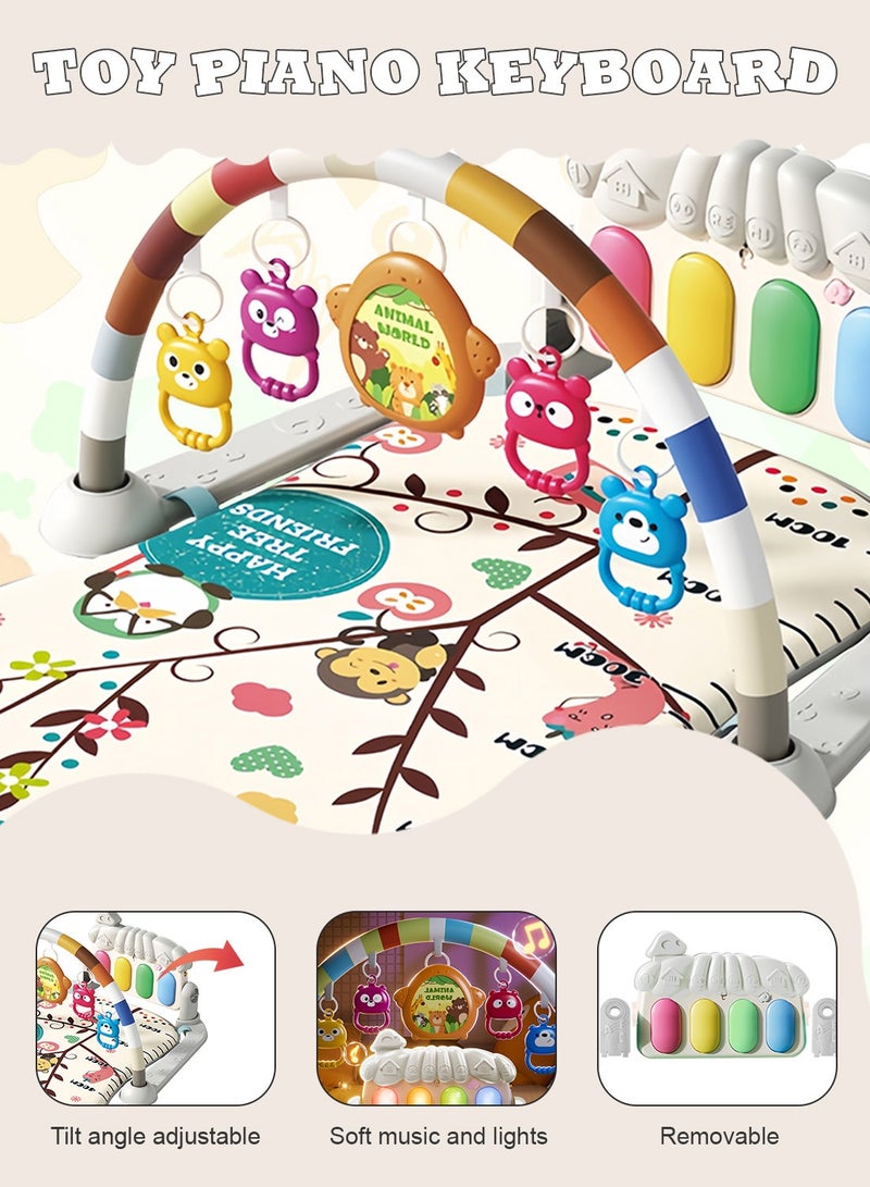 MaBaby Baby Play Mat Activity Gym, Musical Activity Center, Kick and Play Piano Gym, Tummy Time Mats for Newborn Babies Infants Toddlers Boys Girls - Image 3