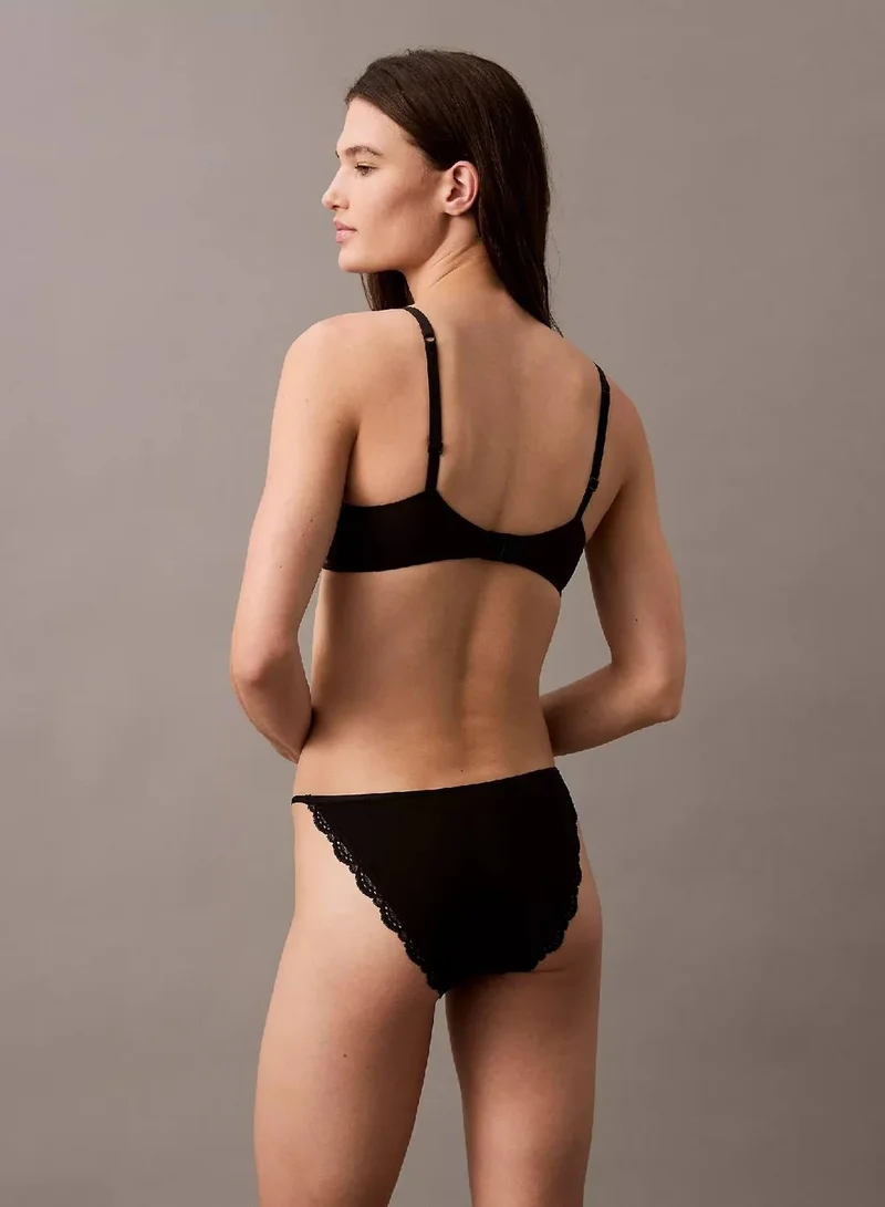 Calvin Klein Black Bikini Briefs - Micro Stretch with Lace for Women | Best Price UAE
