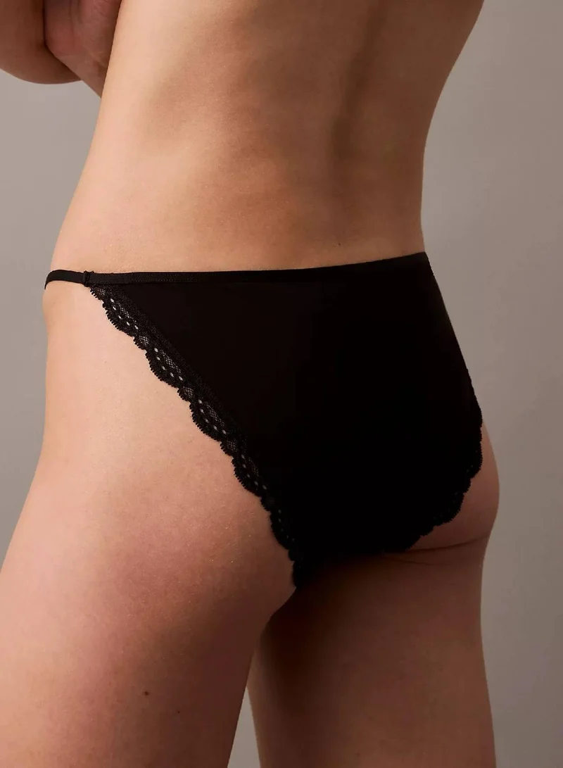 Calvin Klein Black Bikini Briefs - Micro Stretch with Lace for Women | Best Price UAE