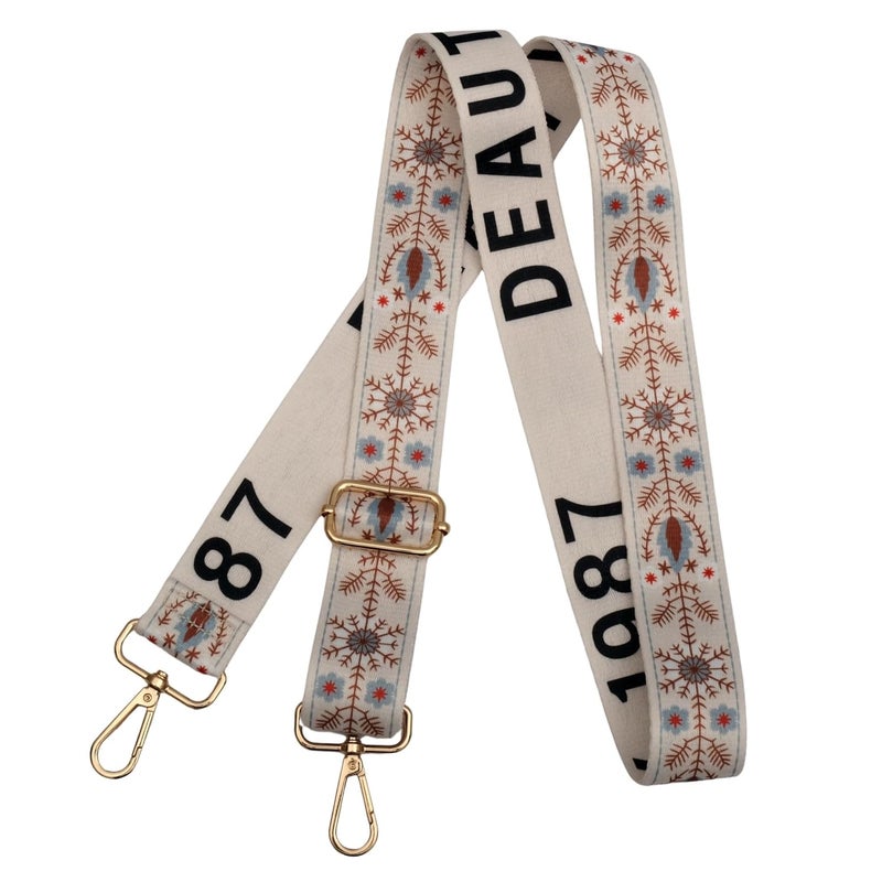 Styzere Adjustable Purse Strap Replacement for Women, 1.5" Wide Crossbody Shoulder Bag Strap, Boho Handbag (Design C) - Image 1