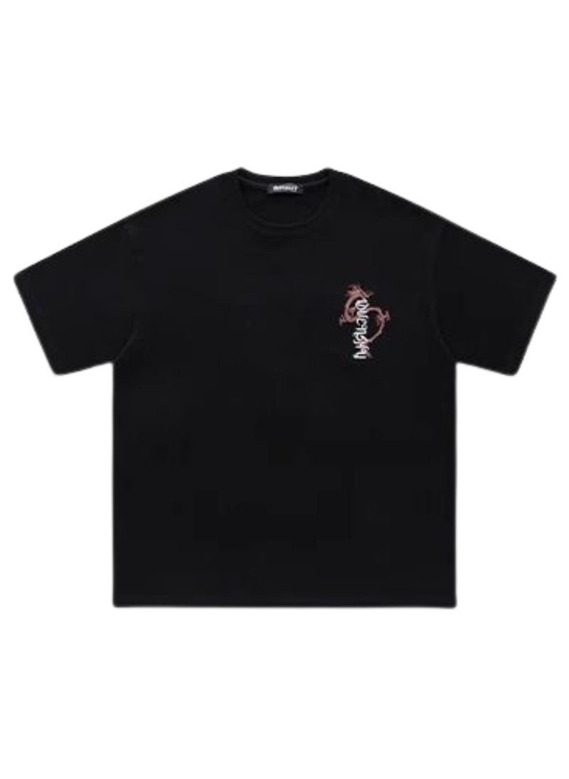 Thirty-One Black Traditional Chinese Dragon Printed Unisex Oversized T-shirt  - Image 1