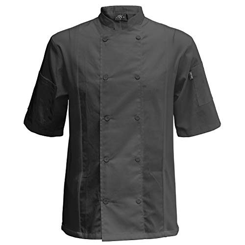 Chef Code Cool Breeze Side Vent Chef Coat (Charcoal, XL) - Image 5