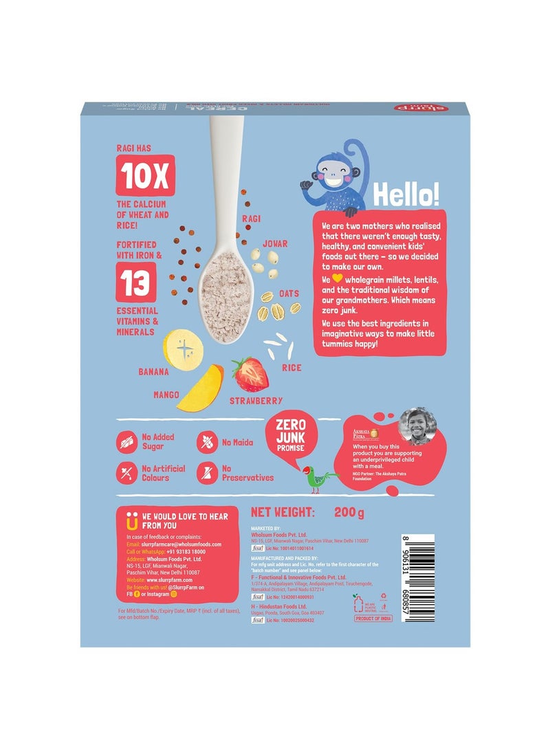 Slurrp Farm Multigrain Millets Cereal With Mixed Fruits And Rice Crispies 300g - Image 2