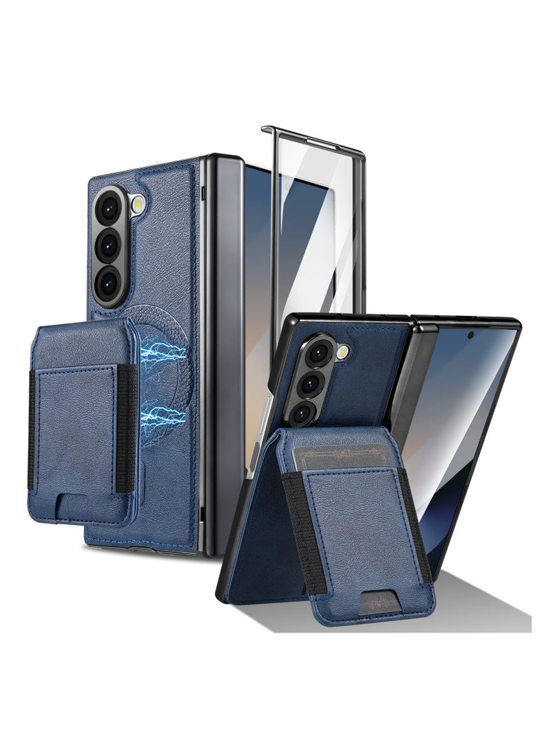 general Suitable for Samsung Z Fold7 case, precisely fits business leather case with card holder and full-coverage hinge drop protection.